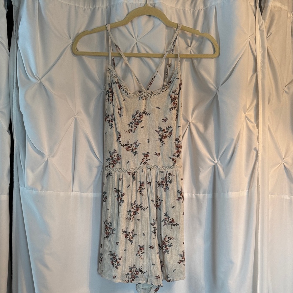 Hollister Floral Spaghetti Strap Romper